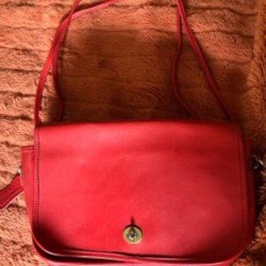 Coach Red Leather Bag